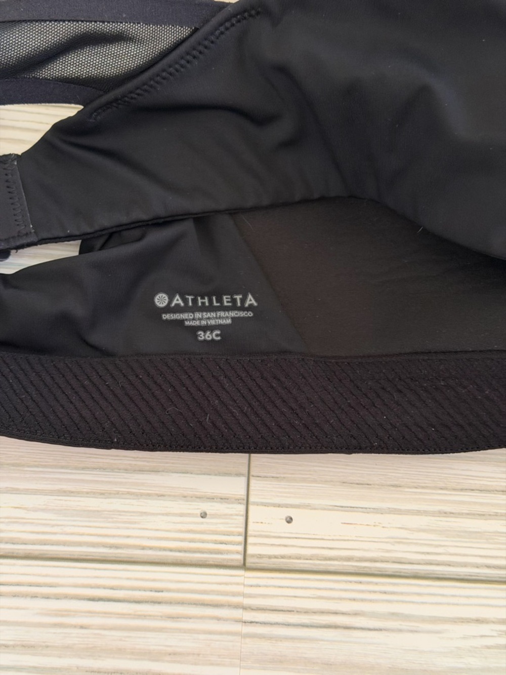 Athleta Black Racerback Sports Bra - Picture 4 of 4